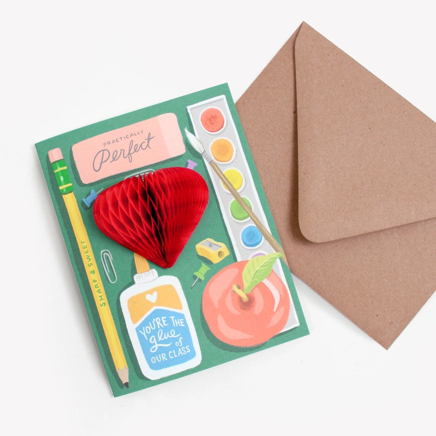 Teacher Supplies Pop-Up Card