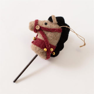 Felted Wool Hobby Horse Ornament
