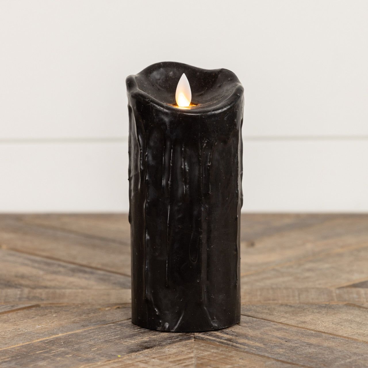 Moving Flame Black Candle - Choose Size