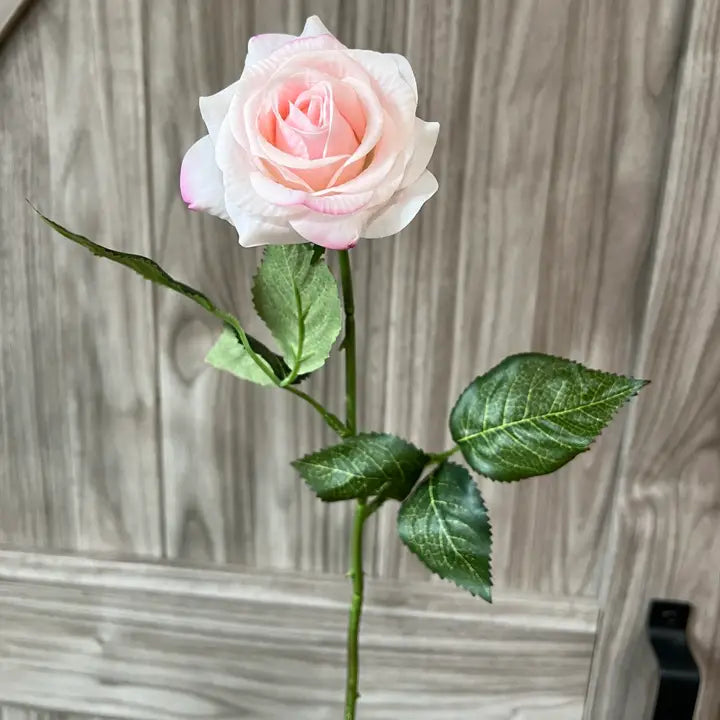 17" Real Touch Light Pink Rose