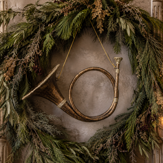 Gold French Horn Ornament