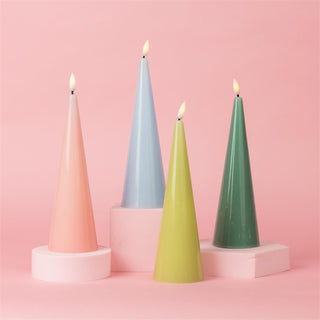 Pastel Tree Glow LED Cone Candle - Choose Style