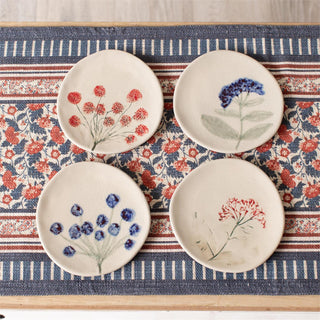 Pressed Wildflower Stoneware Mini Plate
