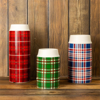 Thermos Inspired Plaid Vases
