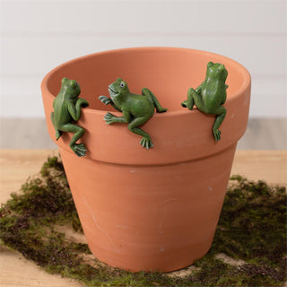 Set of 3 Frog Flowerpot Huggers