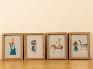 Andean Working Women Framed Print on Linen - Choose Style