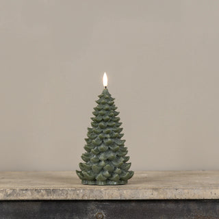 Green Shimmer 3D Flame Balsam Tree Candle - Choose Size