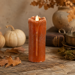 5" Bronze Moving Flame Candle