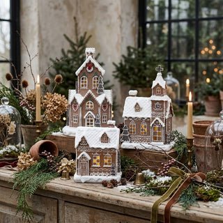 Resin Gingerbread LED House - Choose Style