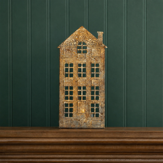 Antiqued House Silhouette Tea Light Holder - Choose Style