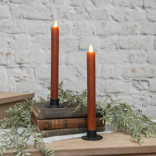 Set of 2 – 9.5" Moving Flame Bronze Taper Candles