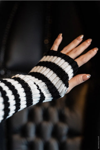 Spooky Striped Arm Warmers