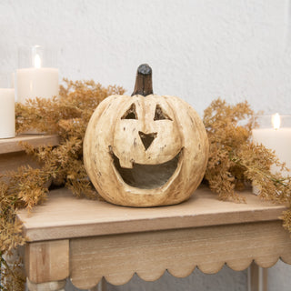 8" Big Mouth Pumpkin - White