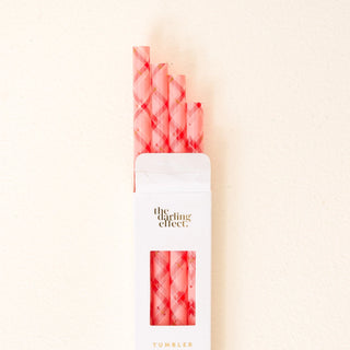40 oz Tumbler Straw Set - Festive Plaid