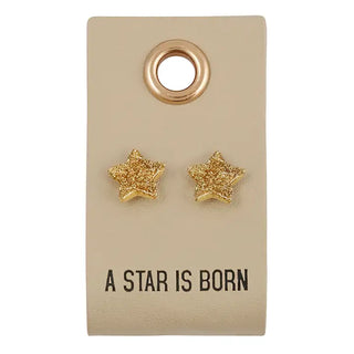 Leather Tag Earrings - Choose Style