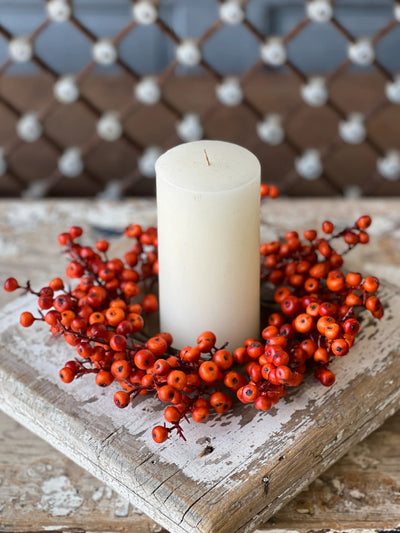 Berries Candle Ring Wreath