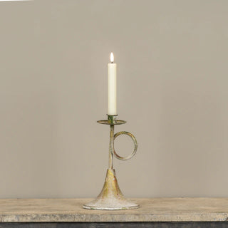 Gold Trumpet Taper Candle Holder - Choose Size
