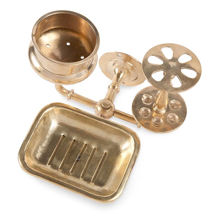 Wall Mount Brass Bath Trio