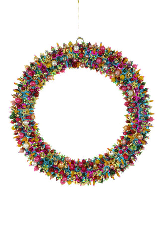 11" Magpie Multicolor Beaded Wreath
