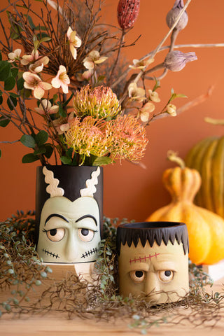 Frankenstein and Bride Resin Planter - Choose Style