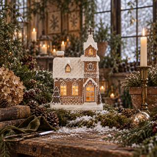 Resin Gingerbread LED House - Choose Style