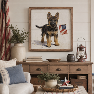 Patriotic Pets - German Sheperd Wall Decor - Choose Size