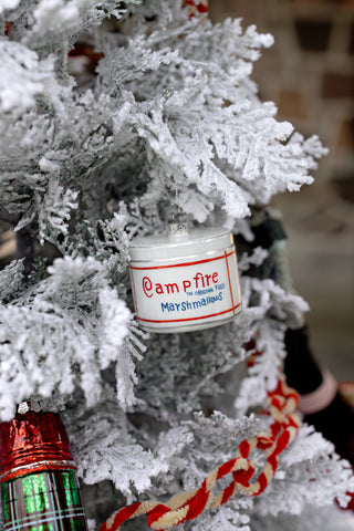 Cody Foster Campfire Marshmallows Tin Glass Ornament