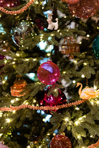 Cody Foster Set of 6 Different Hues 6" Glass Ornaments - Purple