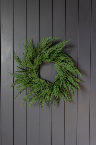 24" Cypress Leaf Full Real Touch Wreath
