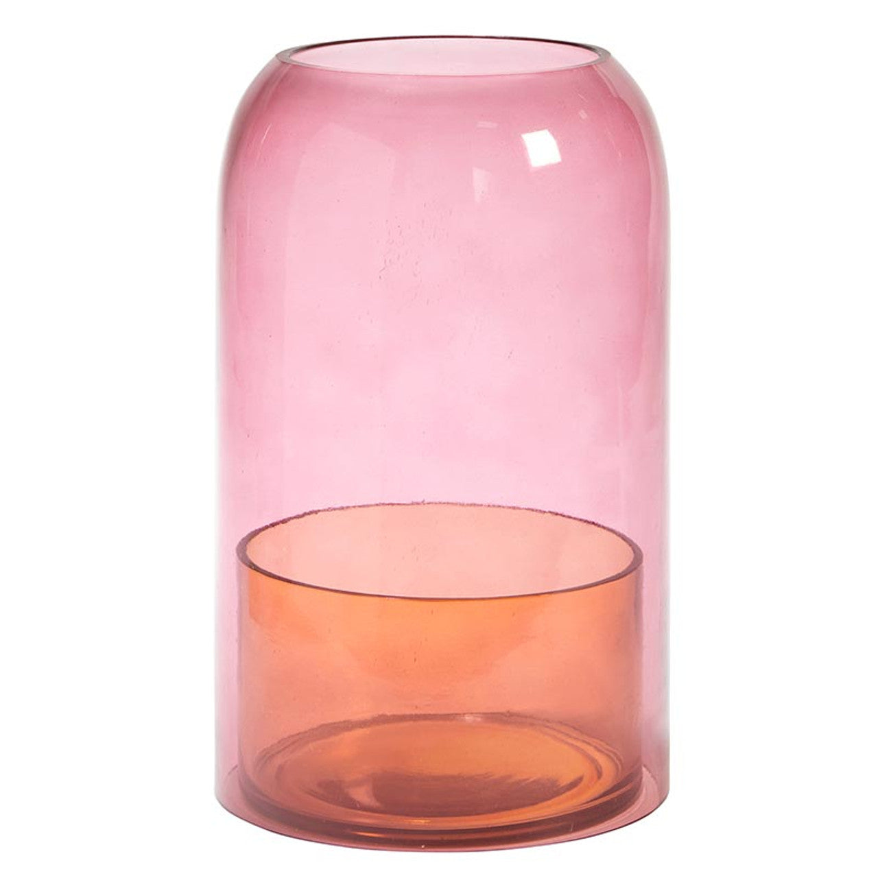 Pink and Amber Candle Cloche