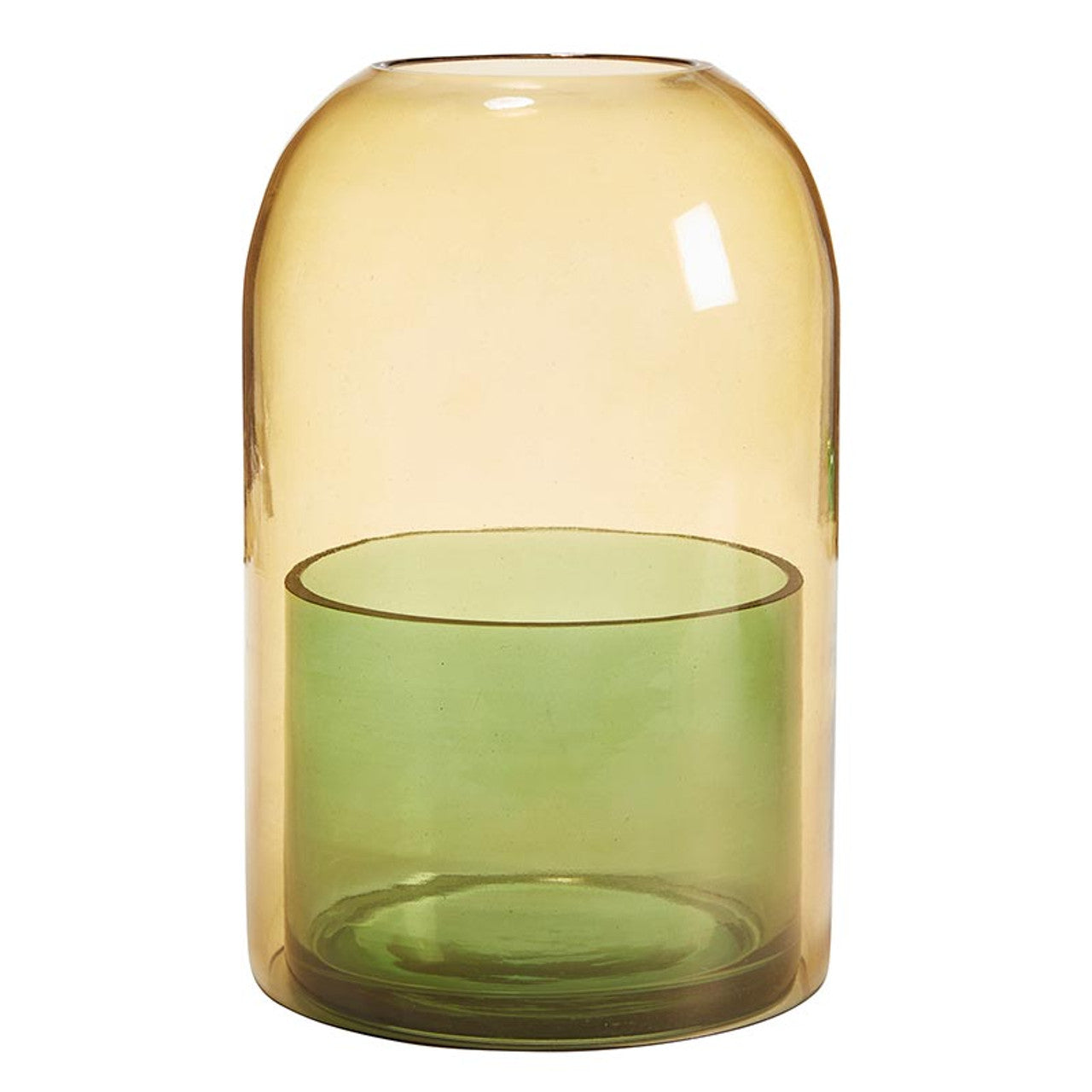 Amber and Green Candle Cloche