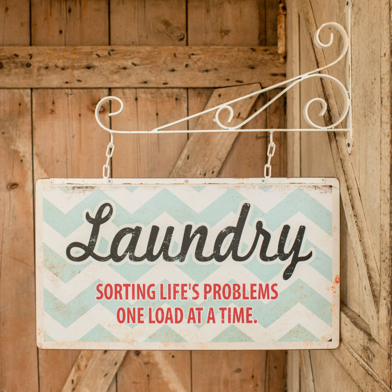 Sorting Life's Problems Laundry Bracket Sign