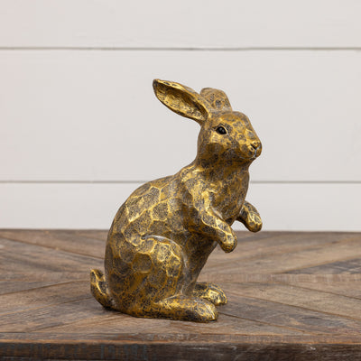 9.25" Gold Bunny