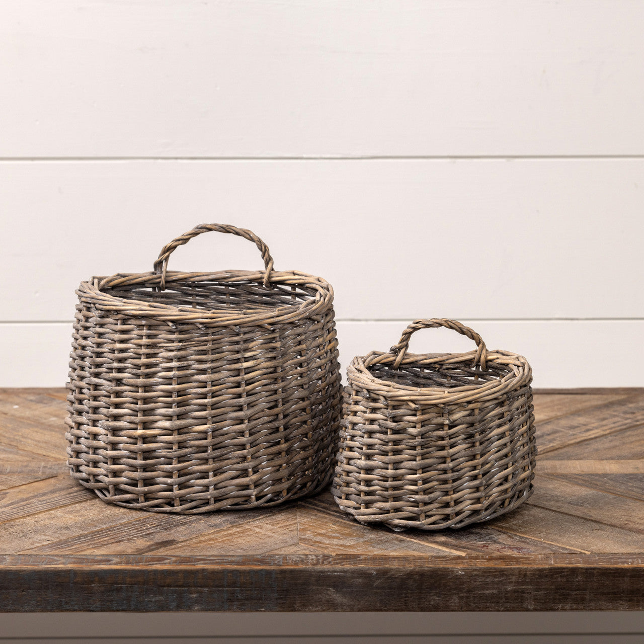 Woven Hanging Pocket Baskets - Choose Size