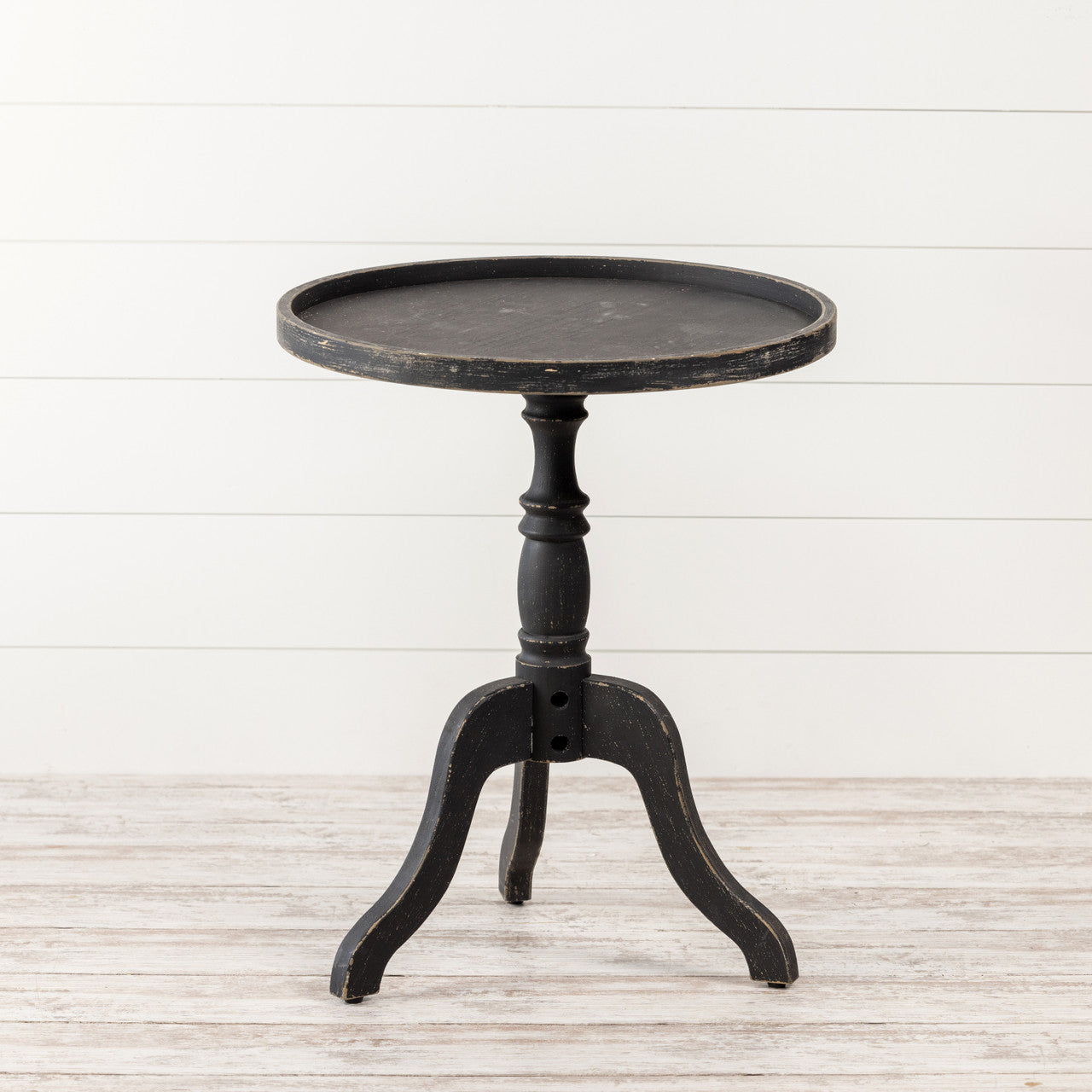 Black Round Tray Table