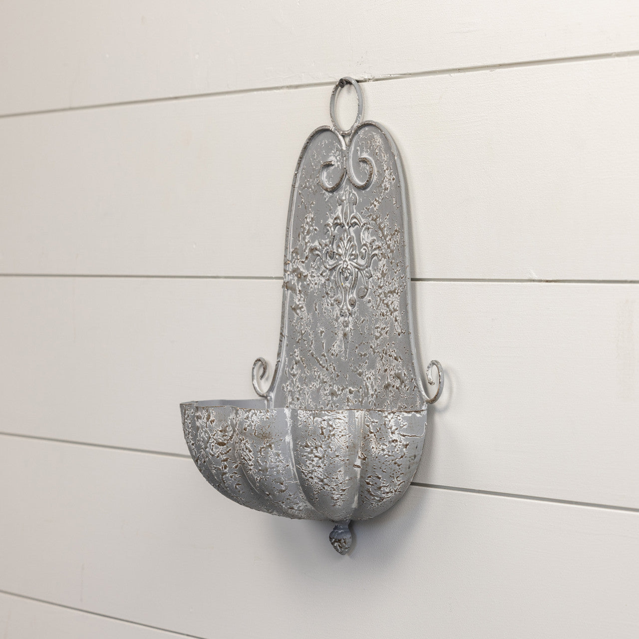 Weathered Grey Wall Planter