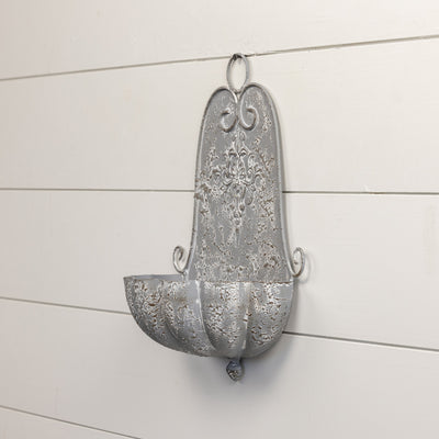 Weathered Grey Wall Planter