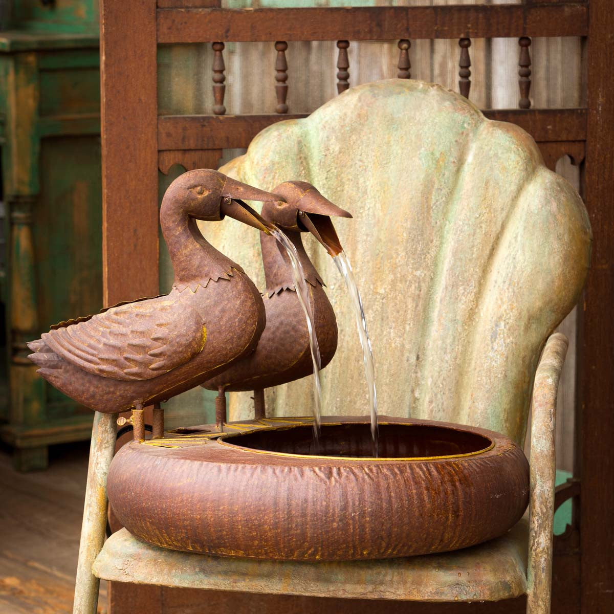 Folk Art Duck Fountain- More Coming Soon