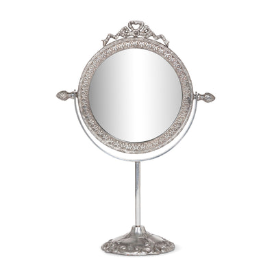 Victorian Silver Oval Vanity Mirror