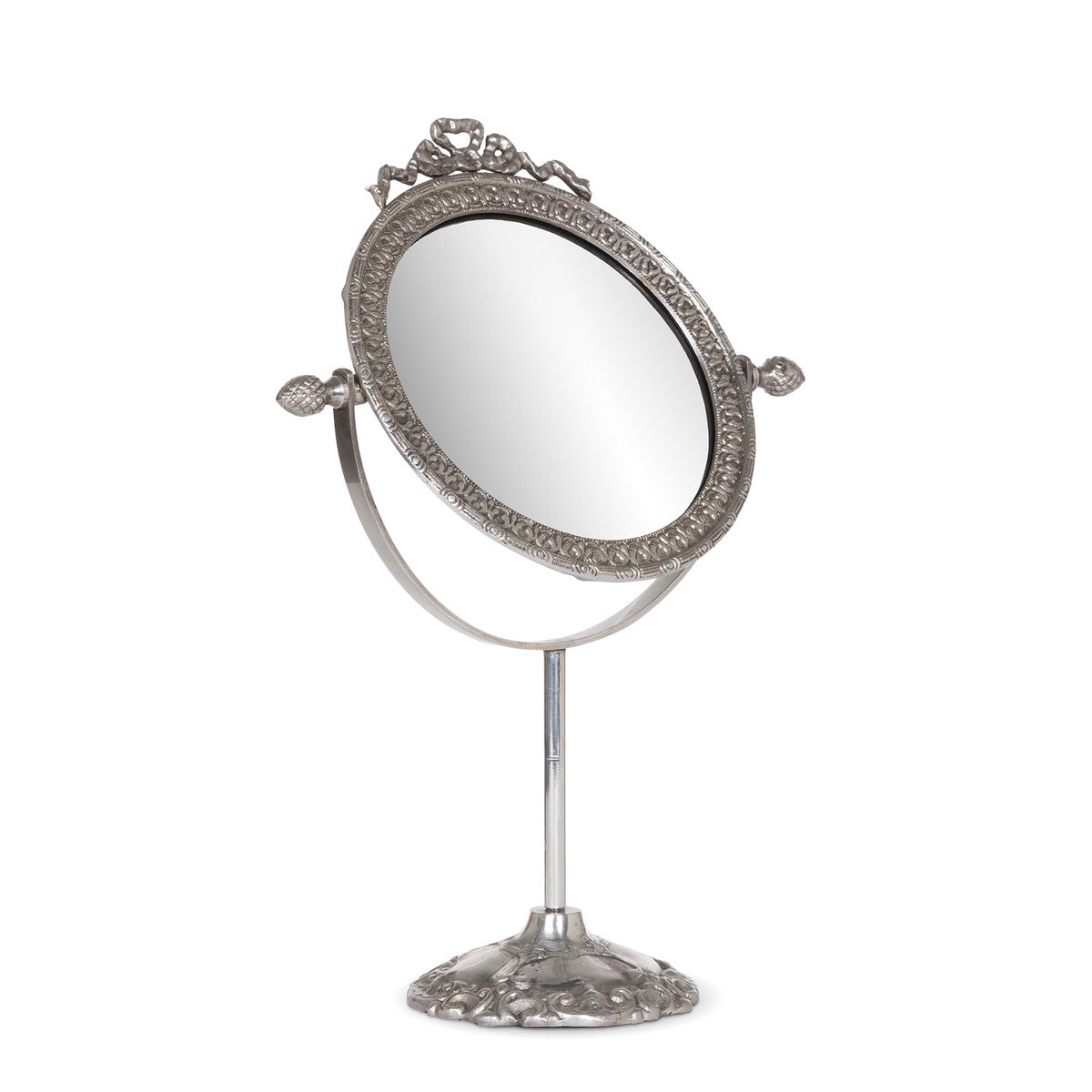 Victorian Silver Oval Vanity Mirror