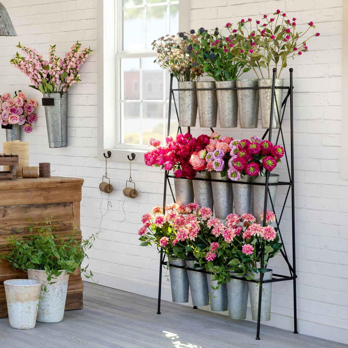 3-Tiered Flower Display Rack