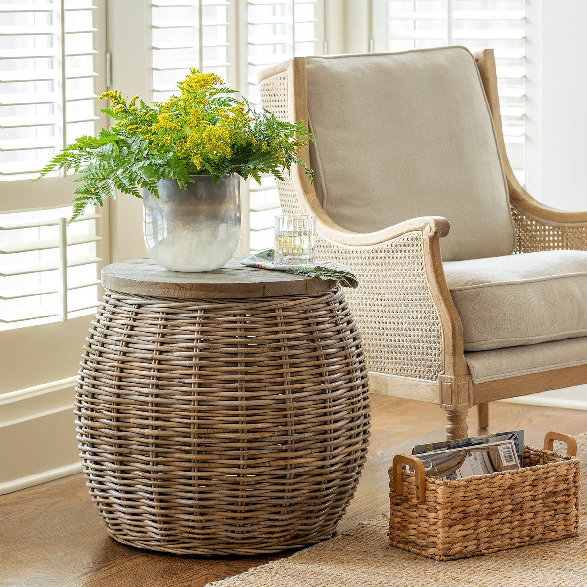 Rattan Side Table- more coming soon