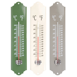Zinc Wall Thermometer - Choose Color