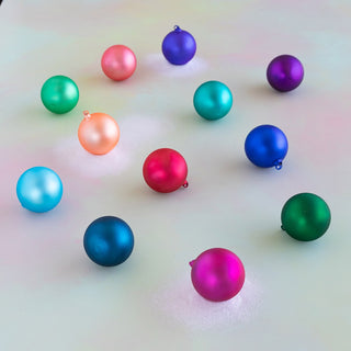 Glitterville Satin Finish Ball Ornament - Choose Color