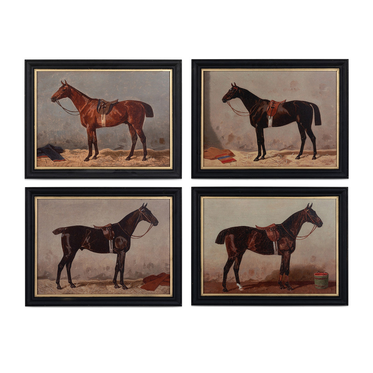 Set of 4 English Riding Horse Prints