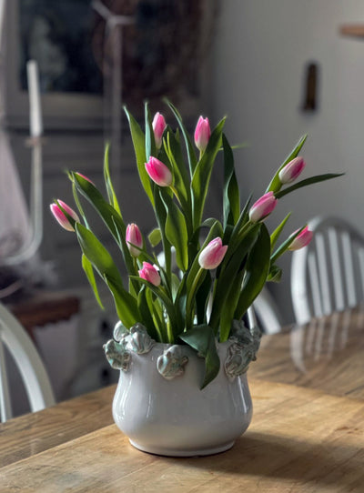 Stoneware Frog Planter