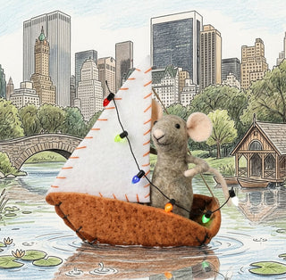Felt Boating Mouse Critter