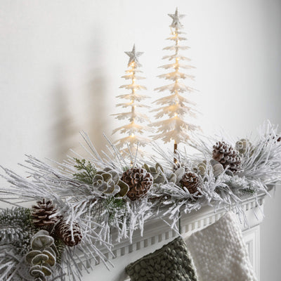 Flocked Pine Garland