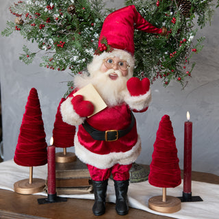 Retro Style Singing Santa with Red Coat