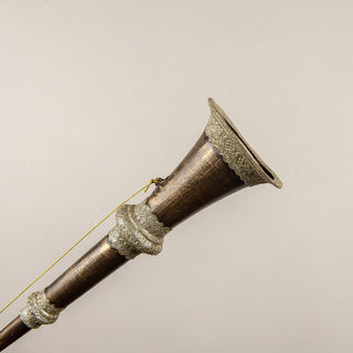 25.5" Glittered Gold Horn Ornament